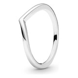Anel Feminino Chevron V Prata 925 Esterlina Minimalista