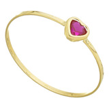 Anel Feminino De Ouro 18k 750 Legítimo Solitário Coração