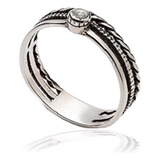 Anel Feminino Em Prata 925 Pandora 3 Em 1 Com Pedra