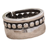 Anel Feminino Prata Ajustável Fashion Regulável Geomêtrico