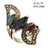 Anel Grande Vintage Chapado Em Ouro Antigo A La Moda Pa