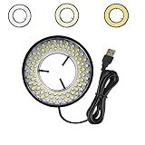Anel Iluminador De LED Para Microscópio De Luz Anel De Luz LED Ajustável USB Para Microscópio Estéreo Binocular Binocular E Câmera CW WW 96 LED 