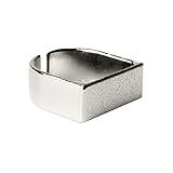 Anel Masculino Base Lisa Aço Inoxidável Regulável Original Prata 