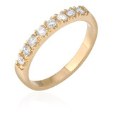 Anel Ouro 18k Aparador Com Diamantes 4pt 12x S Juros