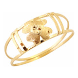 Anel Ouro 18k Trevo Da Sorte