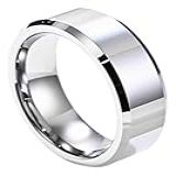 Anel Prata 6mm Aço Social Homens Acessórios Masculino Feminino Urbano-16-17-