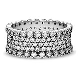 Anel Prata Esterlina 925 Feminino Brilho Generoso