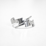 Anel Regulável Raio Punk Vintage Masculino Unissex Aço Inox