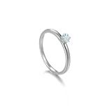 Anel Solitário Lindo Com Pedra Zircônia Aço Inoxidável 316L 17mm 