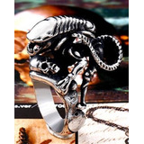 Anel Unissex Alien Predador Aço Inoxidável - Pronta Entrega