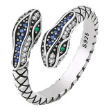 Anel Unissex Masculino Feminino Cobra Snake Serpente Ródio
