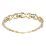 Anel Vazado Ouro 18k Infinito Cod Inf