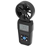 Anemômetro Portátil Digital Medidor De Velocidade Do Vento- Medição De Temperatura E Umidade Com Ventilador De Rotação De 180 Graus Para Energia Eólica- Meteorologia- Indústria
