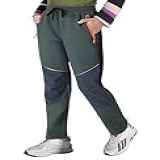 ANGEL CITIZ Calça Infantil Impermeável Para Esqui Na Neve Meninos Meninas Ao Ar Livre Inverno Lã Caminhadas Snowboard Calças De Chuva Roupas Infantis Cinza 10 Anos