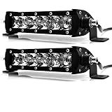Angel Ma 2 Peças De 20 32 Cm De Luz LED Spot Beam Light Bar Luzes De Trabalho à Prova D água Para Trator SUV ATV UTV Caminhão Barco Carrinho De Golfe Para Choque Neblina Condução Off Road Lâmpada De Reserva 4