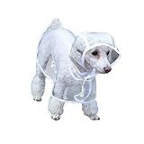 Angoily Jaqueta De Chuva Transparente Capa De Chuva Transparente Capa De Chuva Para Cachorro Pequeno Poncho De Cachorro De Estimação Bicho De Estimação Cão De Estimação Roupas Branco