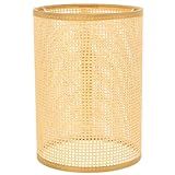 Angoily Substituição De Cúpula De Tambor De Vime E27 E14 Clipe De Abajur De Barril Capa De Luz Cilíndrica De Tecido Natural Para Lustres Lâmpadas De Mesa