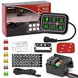 ANGU OFFROAD Painel De Interruptores De 6 Gangues Sistema De Fusíveis Eletrônicos De 12 V Sistema De Fusíveis Eletrônicos Caixa De Controle De Circuito Com Etiqueta De Chicote Etiqueta Caixa De C