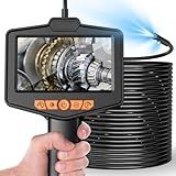 Anhendeler Câmera Endoscópica De Lente Dupla- Câmera Mecânica Com Tela Ips De 4-3-- Câmera De Inspeção De Boroscópio 16-4 Com Luz- Câmera Cobra À Prova D-Água Ip67- Câmera De Escopo Para Automotivo- T