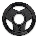 Anilha 2kg Olimpica Standart 31mm Peso De Academia P barras Cor Preto