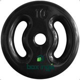 Anilha Fitness Emborrachada 10 Kg Preta