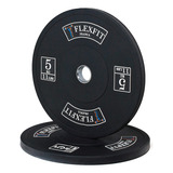 Anilha Olimpica Bumper 10kg Borracha Vulcanizada 2x5kg Cor Preto