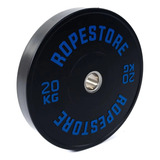 Anilha Olímpica Bumper Preta 20kg Rope Store