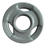 Anilha Sport Emborrachado Cinza 1 Par 01kg Furo Olímpico
