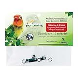 Anilhas Anéis 4 5mm Agapornis Kakariki Red Rumped Forpus Catarina Neophema Metal Alumínio Coloridas Anel Fechado Marcação Número Identificação 10 Unidades Verde