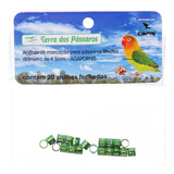 Anilhas Fechadas Marcação 4 5 Mm Agapornis 20 Un Verde