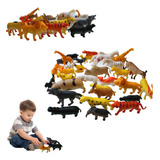 Animais Da Selva Miniaturas Bichos Fazenda Brinquedo Bebê