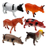 Animal De Borracha Fazenda Vaca Porco Fazendinha Brinquedo