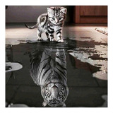 Animal Gato Tigre 5d Diamante Pintura