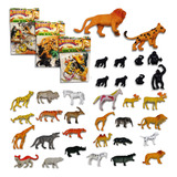 Animal Safari Savana Girafa Elefante Leão Borracha Brinquedo