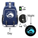 Anime My Hero Academia Mochila Com Porta Usb fone De Ouvido