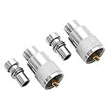 Anina PL259 Conectores Coaxiais UHF Macho Conector De Solda Com Redutor Para Cabo Coaxial RG8 RG59 RG8x LMR 400 RG 213 Conector De Antena De Rádio Amador Pacote Com 2