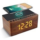 ANJANK Despertador Duplo Bluetooth Com Mudança De Cor Rádio FM Com Carregamento USB