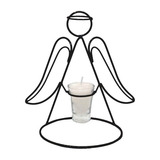 Anjo Castiçal Porta Vela Decorativo Velitas Vela Branca
