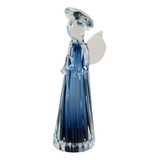 Anjo De Murano Decorativo Azul Grande Adorno Laradore