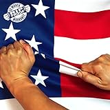 ANLEY DualPlus 2 Ply Double Sided 3x5 Foot American Flag Vivid Color And Fade Proof Canvas Header And Double Stitched USA Flags With Brass Grommets 3 X 5 Ft