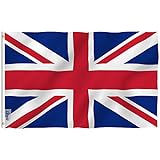 ANLEY Fly Breeze 3x5 Foot Reino Unido Bandeira Do Reino Unido Cor Vívida E Resistente Ao Desbotamento UV Cabeçalho De Lona E Costura Dupla Bandeiras Nacionais Britânicas Poliéste