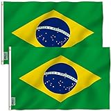 ANLEY Pacote De 2 Bandeiras Brasileiras