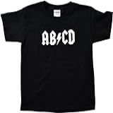 Ann Arbor T Shirt Co  Big Boys AB CD   Camiseta Divertida De Humor Infantil Rock And Roll  Preto  3T