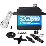 ANNIMOS 35 Kg PRO Servo RC Sem Núcleo Alto Torque Engrenagem De Aço Inoxidável Hobby Servomotores 270 Graus