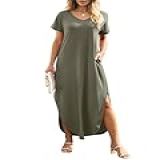 ANRABESS Vestido Feminino Plus Size Casual