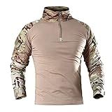 ANTARCTICA Masculino Camisa Tática De Manga Comprida T Shirt Militar De Assalto Rápido Exército Combate Assalto Rápido Ajuste Fino 3X Grande Cp Camo Manga Longa