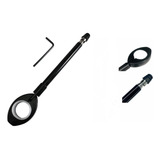 Antena Aparador Corta Linha Pipa Moto Preta Guidão Inox