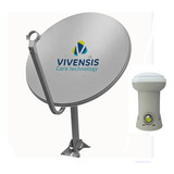 Antena Banda Ku Nova Parabólica Vivensis 60cm 5g Lnbf Ku