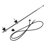 Antena Cromada 4 Estágios Kombi Com Cabo