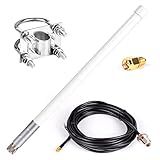 Antena De Fibra De Vidro Impermeável 5 8dBi Lora 915MHz Com Cabo KMR195 De Baixa Perda De 5 8 M Para Hotspot De Hélio RAK Nebra Bobcat 300 SenseCAP M1 Hotspot HNT Miner Heltec V3 Meshtastic LORA32